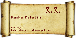 Kanka Katalin névjegykártya